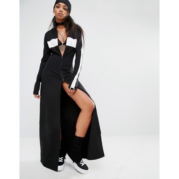 puma x fenty mock neck maxi dress